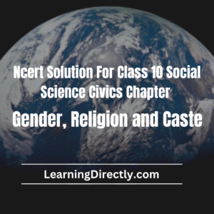 NCERT Solution For Class 10 Civics Chapter 4