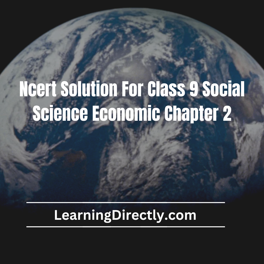 You are currently viewing Best NCERT Solution For Class 9 Economics Chapter 2