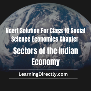 NCERT Solution For Class 10 Economics Chapter 2