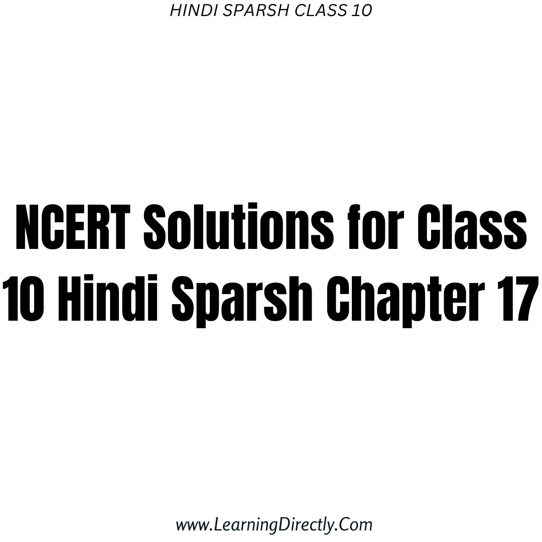 You are currently viewing NCERT Solutions for Class 10 Hindi Sparsh Chapter 17